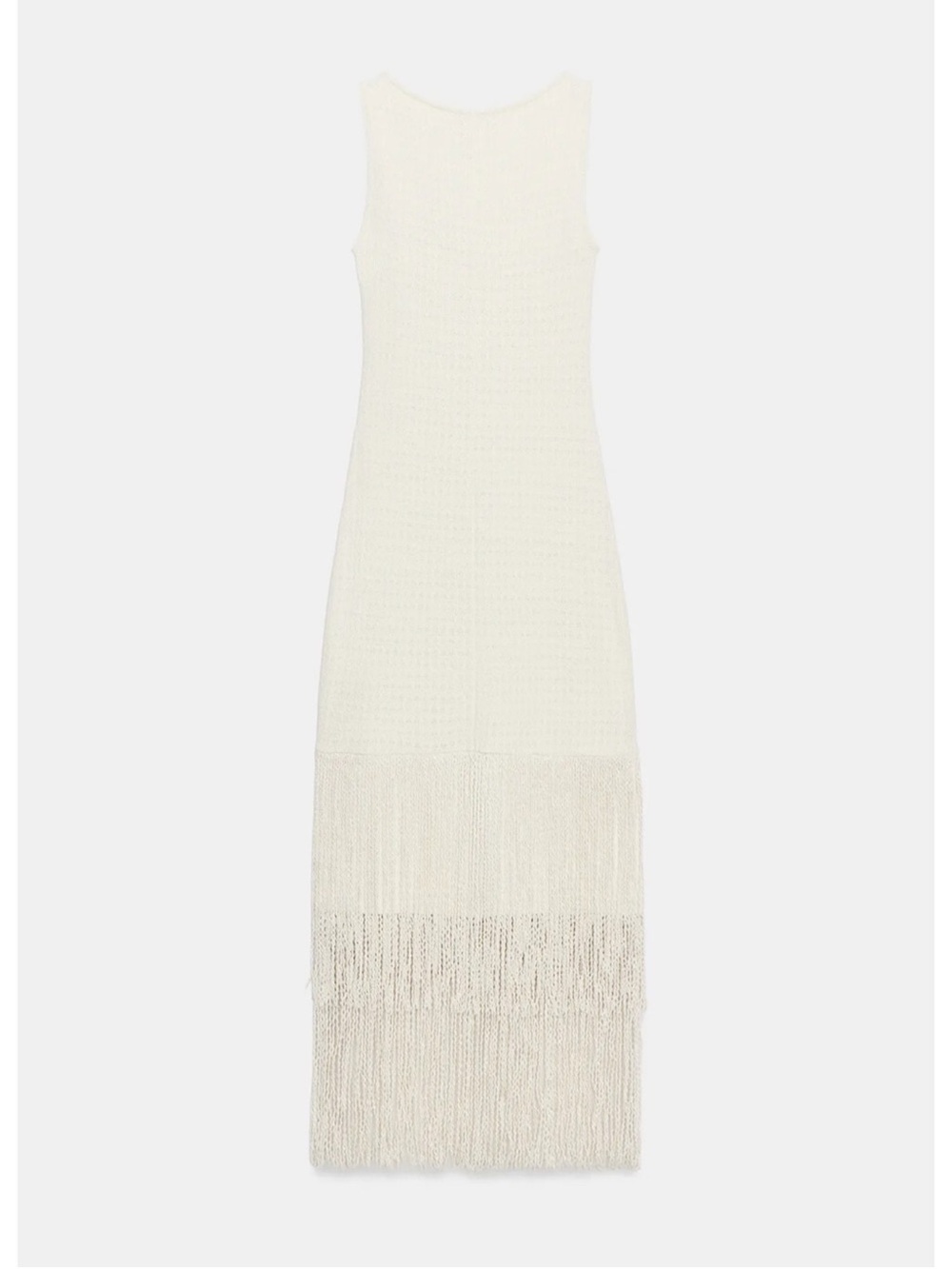 ZARA TEXTURED FRINGED DRESS - Picture 14 of 16